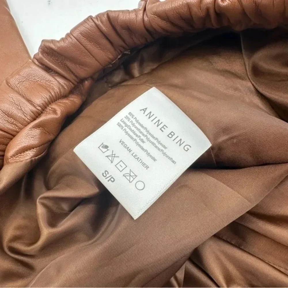Anine Bing Colton Track Pant in Brown Small B1024